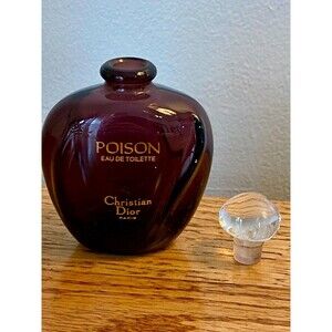 VTG Christian Dior Poison Bottle Dabber Eau de Toilette 50ml Empty Glass Purple